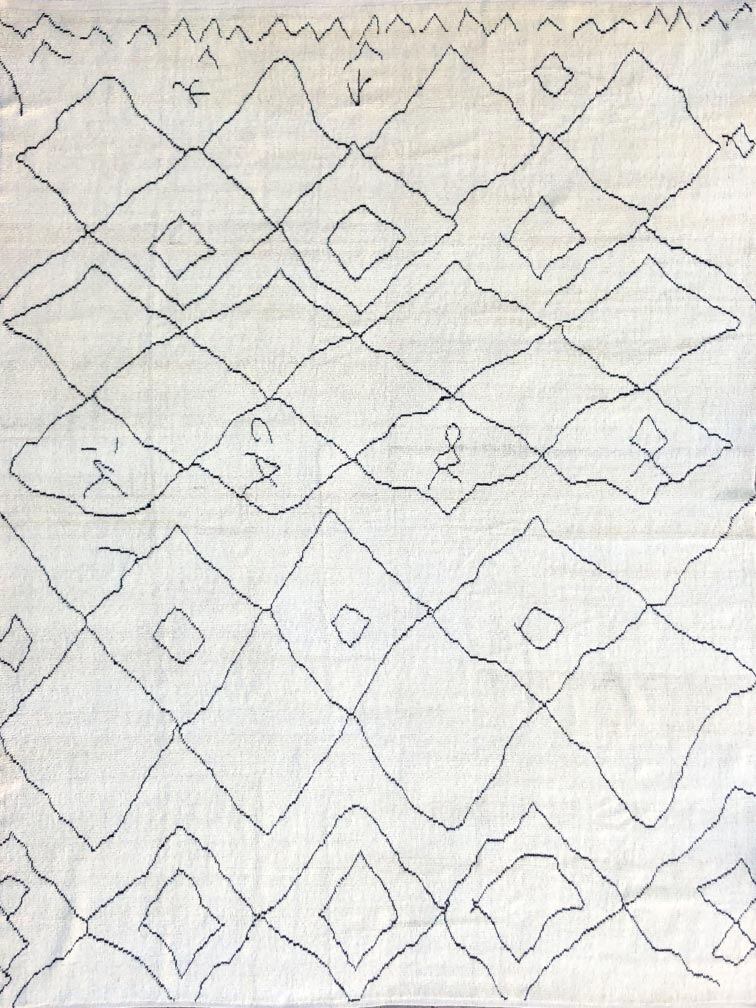 Berber Carpet 424x302 White L'artisan du Tapis